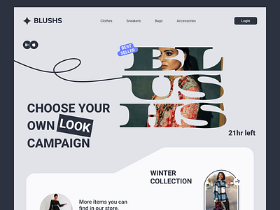 Blush Fashion Web UI adobe xd blush brand clothes commerce designer dribbble ecommerce fashion fashionable fast fashion figma logo shopify startup ui uiux web website webui