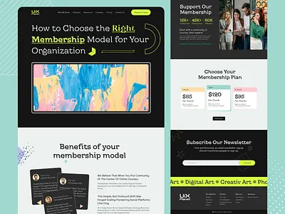 Membership model landing page! beautifull business clean community creative ecommerce landing page membership minimal minimalist payment plans simple subscription ui ux visual design