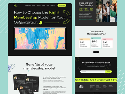 Membership model landing page! beautifull business clean community creative ecommerce landing page membership minimal minimalist payment plans simple subscription ui ux visual design