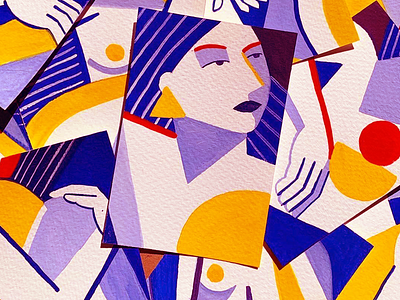 The Language of Color - Illustration art art design artistic design artwork body parts character character design colorful creative design dynamic geometric shapes illustration insparation inspire portrait portrait of woman vibrance vibrant woman portrait