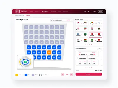 Book Tickets Web - Case Study book tickets booking design football sport ticket ui ux web
