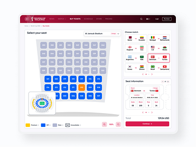 Book Tickets Web - Case Study book tickets booking design football sport ticket ui ux web