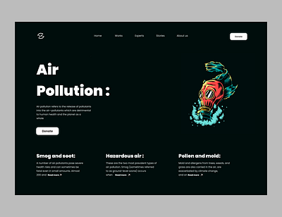 Air pollution UI concept 3d animation branding design graphic design illustration logo motion graphics ui vector