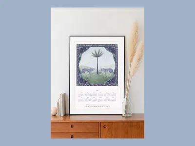 Calendar 2023 art artwork calendar illustration jungle tropical
