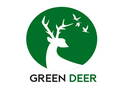 Green Deer deer graphic design green logo ui