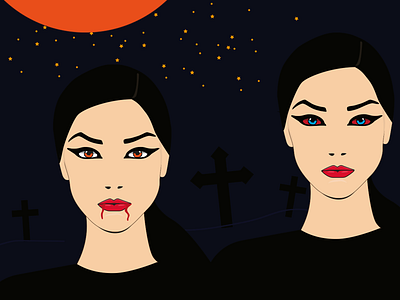 The Creepy Twins character color design graphic design illustration