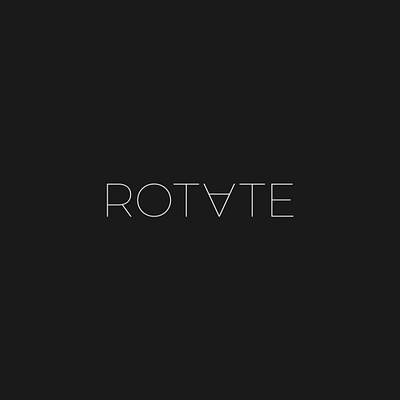 Rotate logo brand identity branding illustrator logo logo design minimalist rotate typography vector wordmark