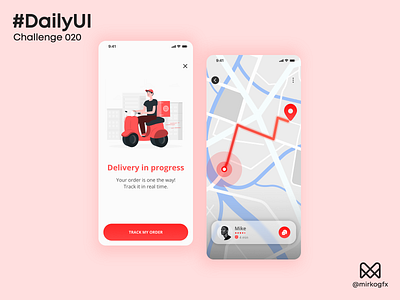 Daily UI 020 - Location Tracker app branding daily ui daily ui 020 dailyui delivery app design food delivery app graphic design illustration location tracker logo ui ui challenge ui design ui inspiration ui ux ux ux design vector