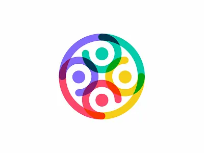 Circle People Unity Logo brand branding colorful community design family icon identity illustration logo logo design mark modern people symbol ui unity ux vector