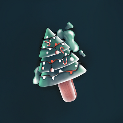 HOLIDAY POPSICLE. 3d adobe christmas christmastime christmastree design digitalart digitaldesign digitalillustration graphic design illustration illustrator newyear popsicles procreate procreateart procreatedesign ui vector visualdesign