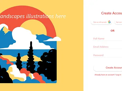 Registration branding design ui ux