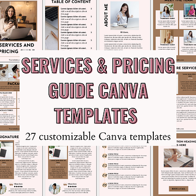 Services and Pricing Guide Template | Canva Templates canva template freelancers graphic design service and pricing guide