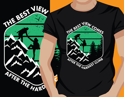 Camping, Hiking Adventure T-Shirt Design adventure t shirt camping t shirt creative design graphic design hiking t shirt illustrator logo maker mountain t shirt print on demand print ready t shirt retro design t shirt t shirt design t shirt designs t shirt mockup t shirts typography ui vector vintage t shirt