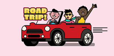 Road Trip Sticker design illustration stickers vector illustration