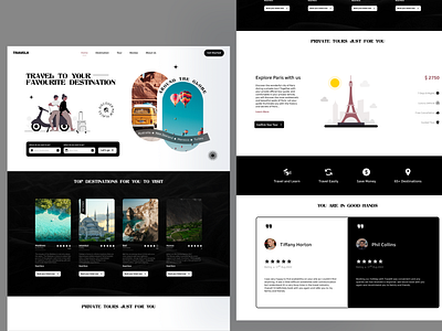 TravelX Landing Page Design application application design branding design destination graphic design illustration landing page landing page design tour travel ui ux web design