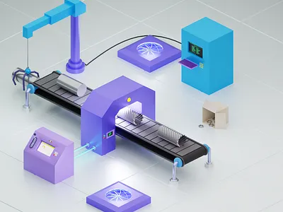 Factory 3D 3d blender design graphic design