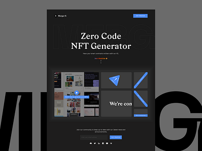 Merger-X Waitlist page