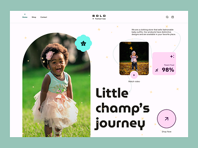 Bold Tomorrow Web Banner child cloths shop store ui web banner