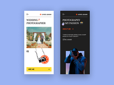 Website for a Photographer app application design mobile mobile app photo photographer photography ui ux website wedding