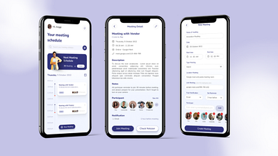 Meeting Schedule app beranda design form input meeting mobile schedule ui ux