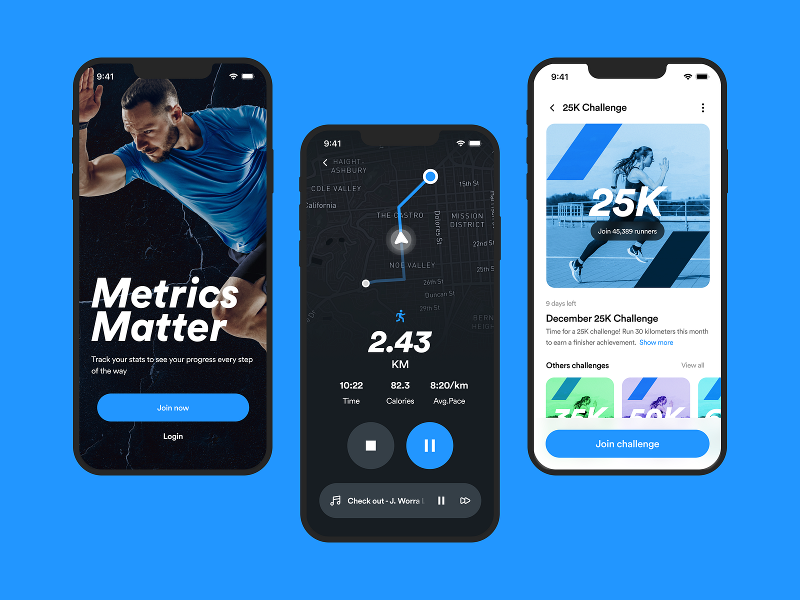 Workout & Distance Tracker App by Kevin Quino on Dribbble