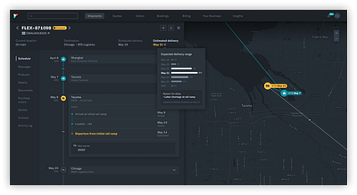 supply chain visibility data visualization maps scheduling supply chain