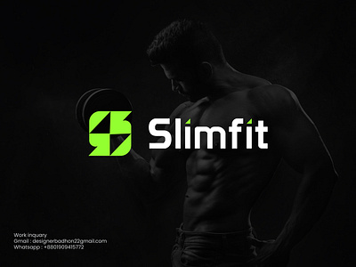 Slimfit Gym logo | slimfit logo brand identity branding branding identity company logo creative logo design flat icon graphic design gym logo icon letter logo lettermark logo logo design logo designer logomark minimal modern logo monogram s logo symbol