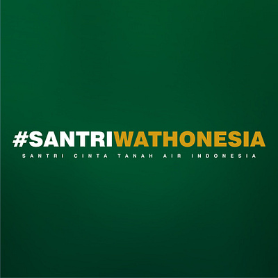 #SANTRIWATHONESIA animation design logo typography