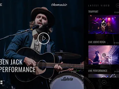 Themusic - Landing page design graphic design homepage lading page music ui website