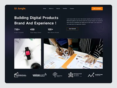 Website Design agency branding clean creative creative agency dark design designer digital landing page landing page design logo portfolio product studio typography ui ux web webdesign