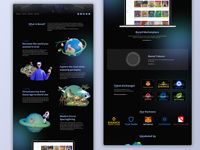 Bored, a Web3 based game website concept design multiverse nft ui ui design uiuxdesign vr games w3 web design web design web3