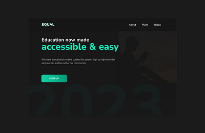 Ed-Tech Hero Page 2023 darkmode edtech education hero page startup