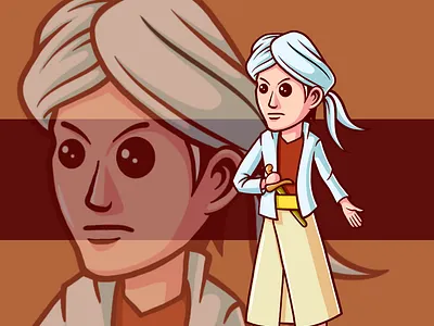 One of the people in the Illustration of the Arrest of Prince Di branding design graphic design illustration illustrator logo tired typography ui ux vector