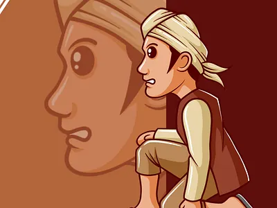 One of the people in the Illustration of the Arrest of Prince Di branding design graphic design illustration illustrator logo tired typography ui ux vector