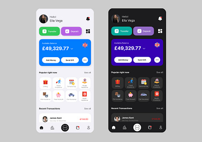 Finance App Design design figma ui ux