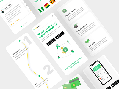 Fintech Landing Page - Mobile View 3d animation art branding business card design explore figma fintech landing page maps mobile money responsive startup ui ux web design