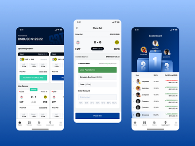 Crypto Sports Betting App UI betting app ui crypto betting app