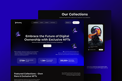 Dummy - NFT Landing Page branding logo ui desin