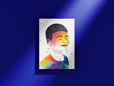 Holi - Portrait abstract boy bright colorful colors contrast design eyes geometric graphic design greetings happiness holi holi festival illustration minimal new year portrait simple splash