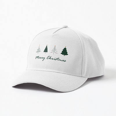 Merry Christmas baseball cap adobe art baseball branding cap christmas design festive graphic graphicdesign holidays illustration logo photoshop shop tree ui ux vector winter