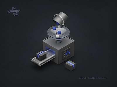 Machine - Isometric 3D Icon 3d apparatus balls blender box bucket device icon illustration isometric machine render