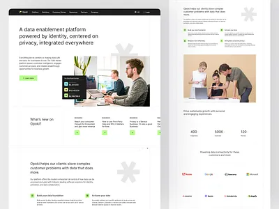 Opoki - SaaS Landing Page 💻 admin analytics app chart crm data design landing page management minimal saas saas landing page sales ui ux web