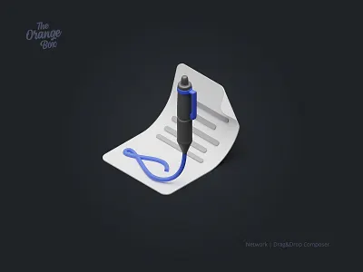 Contract - Isometric 3D Icon 3d blender contract illustration isometric paper pen pencil render sheet sign