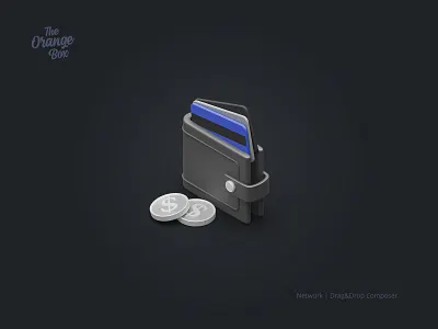 Wallet - Isometric 3D Icon 3d blender coin dollar icon illustration isometric money render wallet