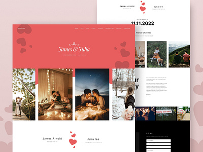 James & Julia – Free Wedding Figma Website Design Template design free figma template free website template marriage website design ui web design webdesign website concept website design wedding wedding website design