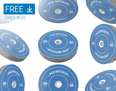 Bumper Weight Plate - Daily Free Mockup #135 business download free free download freebie mockup psd