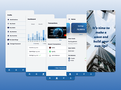 Finance app app design branding finance finance app incomes manage mobile app savings spending ui ui design ui designer uiux ux ux design ux designer
