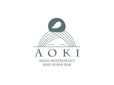 Logo design AOKI brand branding business clean creative design graphic design graphicdesign green identity logo logo design logodesign logos modern modern logo restaurant simple vector visual design