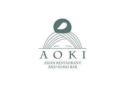Logo design AOKI brand branding business clean creative design graphic design graphicdesign green identity logo logo design logodesign logos modern modern logo restaurant simple vector visual design
