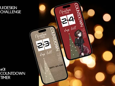 UI DESIGN CHALLENGE COUNTDOWN TIMER app branding christmas design figma flat graphic design illustration logo minimal ui uiux web